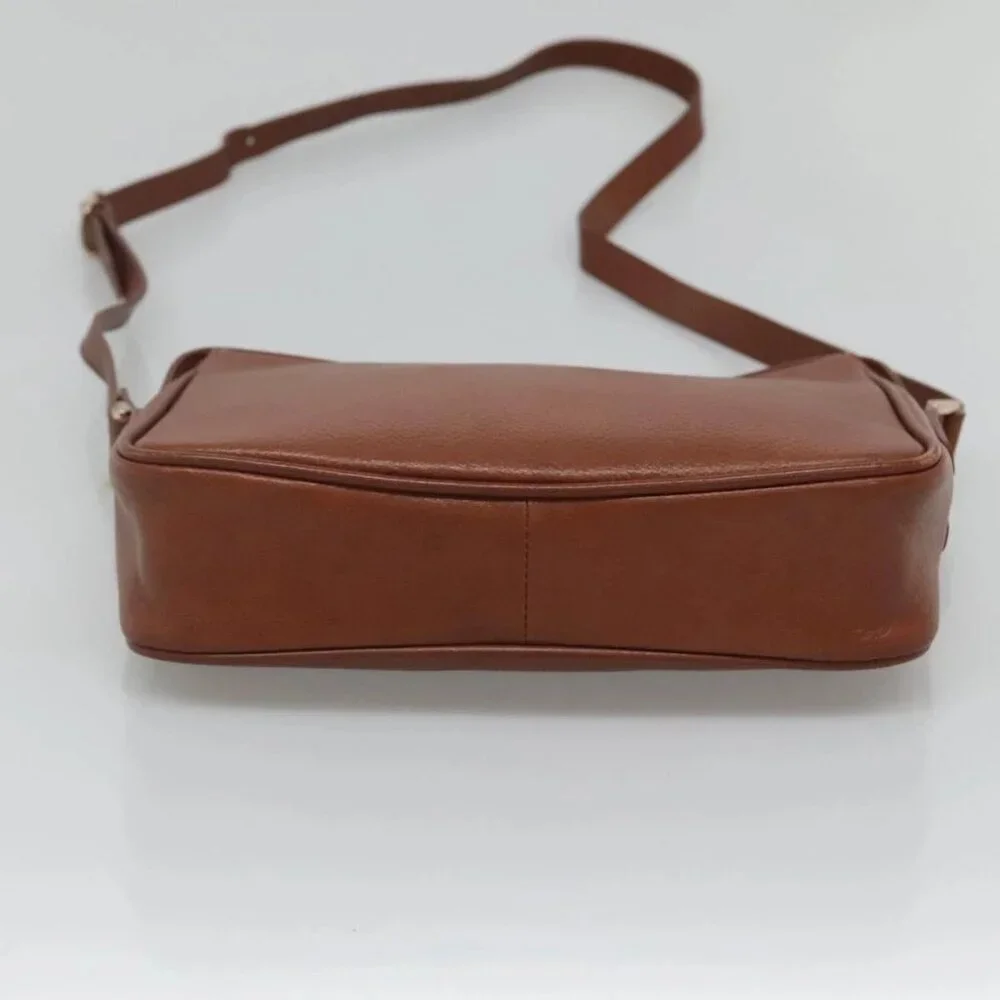 Burberrys Shoulder Bag Leather Brown Gold Auth ep8702 - Picture 7 of 16
